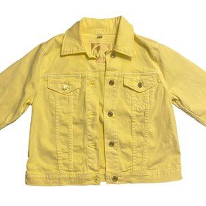 Michael Kors Denim Crop Jacket / Yellow / Small